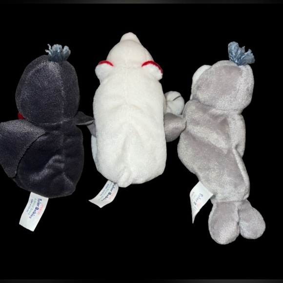 Vintage 96 97 Macys Polar Babies Bean Bag Plush Aurora 2 Below Admiral Set  Of 3 - Picture 2 of 3